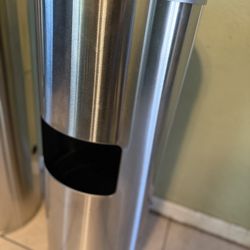 Stainless Steel Floor Stand Wipe Dispenser with Built-in Trash Can: 1 available 