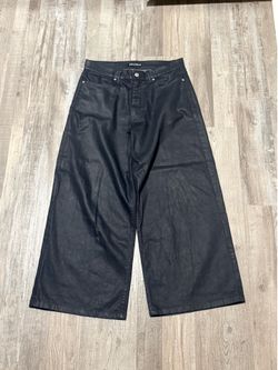 Discont’d Waxed Baggy Jeans