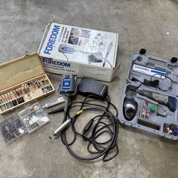 Foredom K.2272 flex-shaft kit + cordless Dremel & bit set – $250