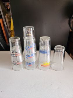 Draft beer glasses.