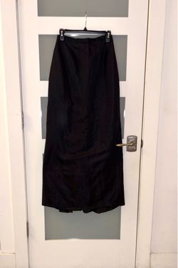 Black Satin Maxi Skirt