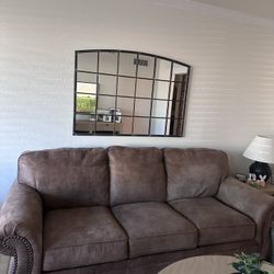 Couch 7ft Brown Leather 