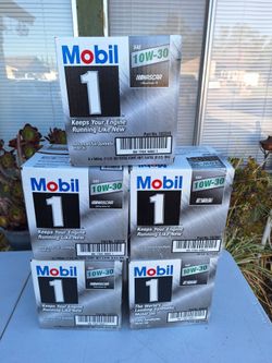 MOBIL 1 OIL 10-W30 5 CASES