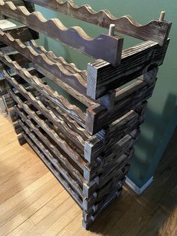 64 bottle wooden wine rack