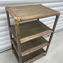 Rattan 4 Tier Shelf