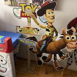 Large Wood Toy Story Cutouts woody ,bullseye Jesse ,hamm ,slinky dog ,forky, Mr & Mrs potato head  Inc Others 