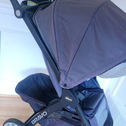 Folding Chicco Bravo Stroller Single Baby Storage