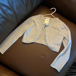 Silver Cropped cardigan 