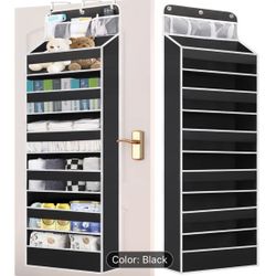 Over Door Hanging Organizer, No Tilt Closet Organizer for Diaper Kids Toys Shoes Over Door Storage Organizer with 6 Large Capacity Pockets for Essenti