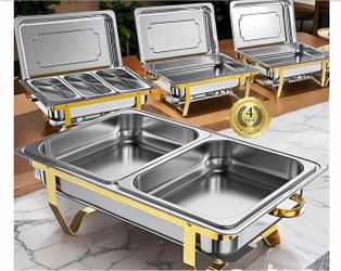 Gold Stainless Steel Chafing Dish Set