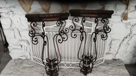21" X 36" Tall Metal Wall Shelves, By Casa Christine