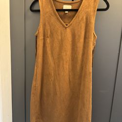 Brown Suede Fringe Dress
