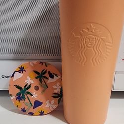 Starbucks Matte Peach Tropical Cup