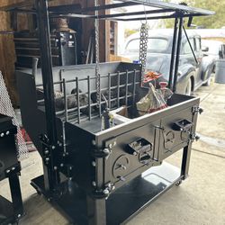 Smokers, Santa Maria’s, Island Inserts, BBQs, Combos, Side Brasero, Rotaries, Grills,