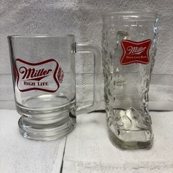Vintage Miller High Life Beer Mugs 