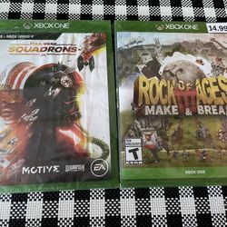 Xbox One Sealed New 2 Games  Star Wars Squadrons And Rock Of Ages 3. Selling As A Set