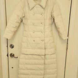 FUBU Off-White Down Maxi Coat  Sz. M
