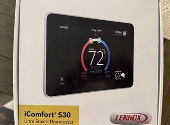 LENNOX iComfort S30 7inch Black Thermostat with hub