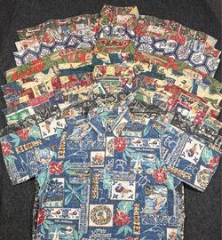 Reyn Spooner Hawaiian Christmas Shirts bundle x9
