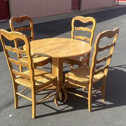 Antique chairs and dining table