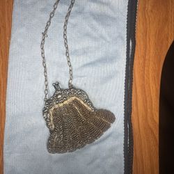 Antique German Silver Coin Purse 