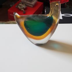 Glass rooster heavy!!