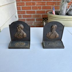Dickens & Whittier Metal Bookends
