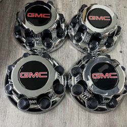 4PCs GMC 8 Lugs Chrome REPLACEMENT WHEELCENTER CAP HUB Sierra Yukon Suburban Van