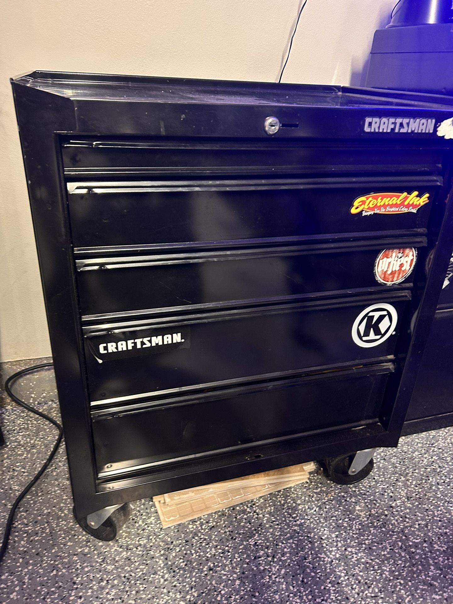 Craftsman - 5-Drawer Rolling Tool Box/Cabinet - Black