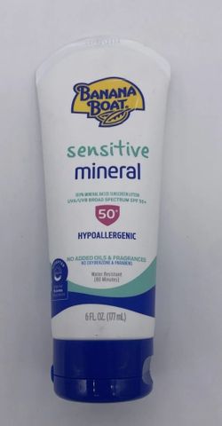 Banana Boat Sensitive 100% Mineral Sunscreen Lotion SPF 50+