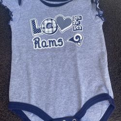 Los Angeles Rams Football Baby Onesie Shirt 6-9 Months 3 Pack.