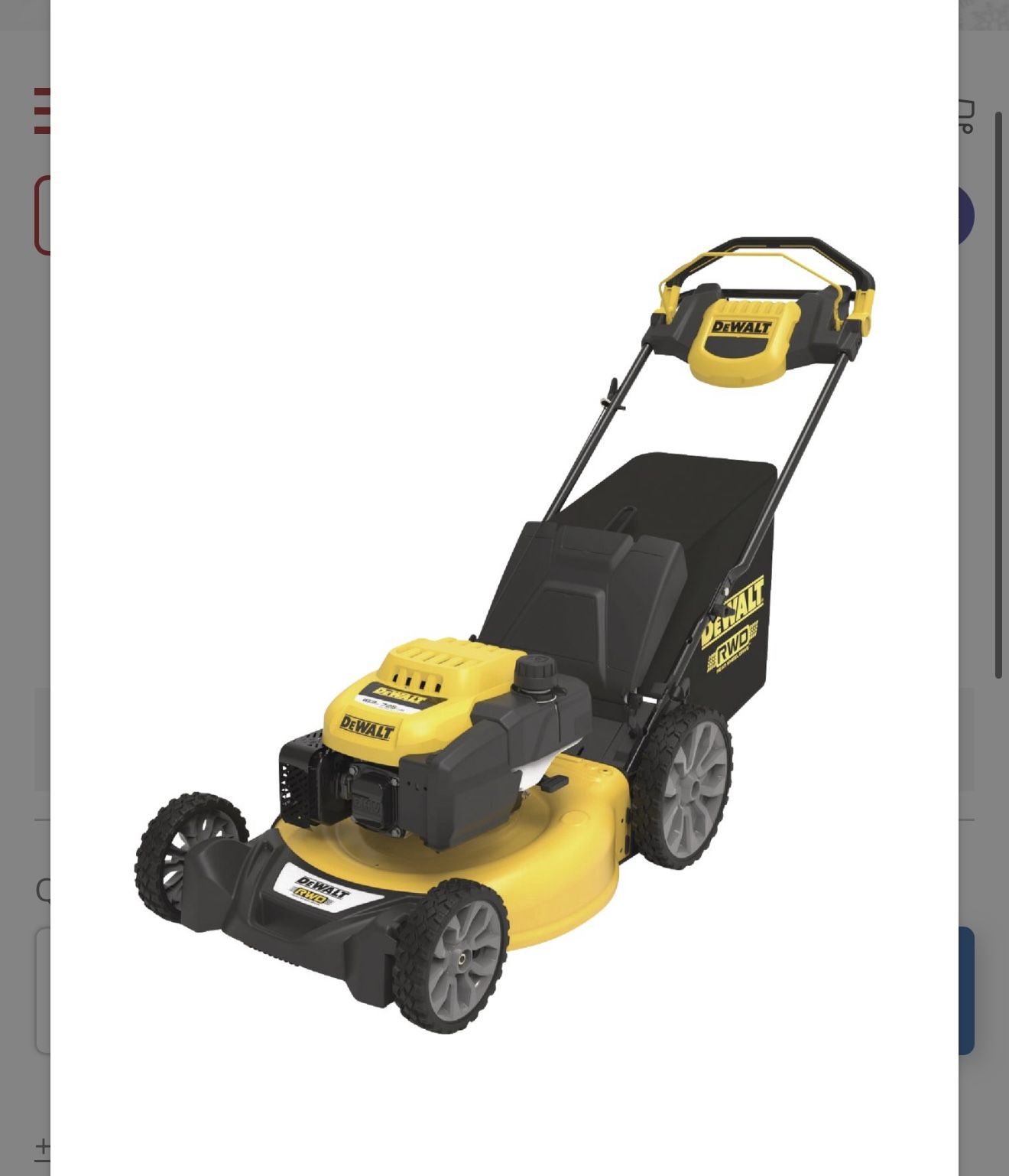 21 In Dewalt Lawn Mower