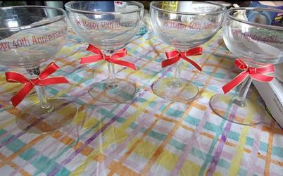 Champagne Glasses 40th Anniversary