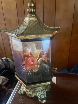 Vintage Pagoda Fiber Optic Lamp