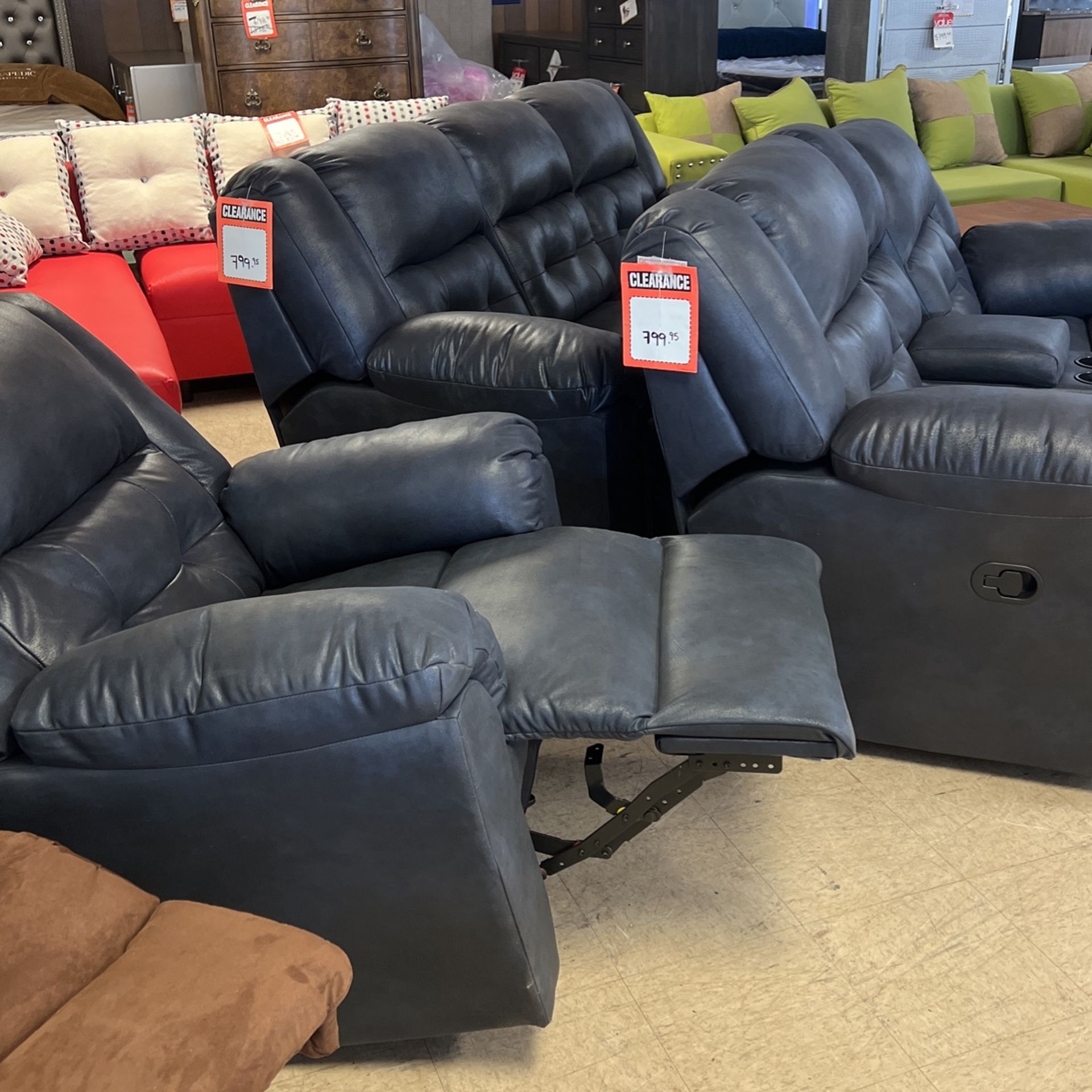 Recliner sofa and reclining loveseat $1600 In stock ready to go but hurry limited quantities this year
