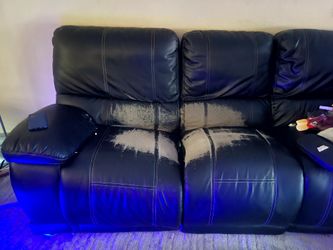 Electric Reclining Sectional With Led Lights