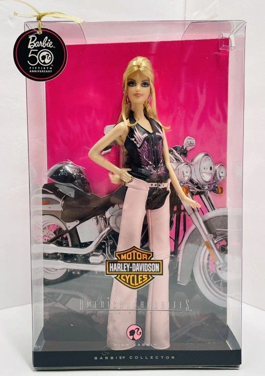 New, Sealed!! 2008 Harley-Davidson Barbie Doll 50th Anniversary - Mattel Pink Label