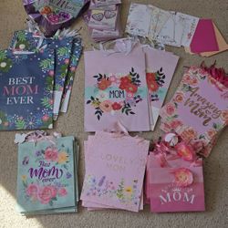 Mother’s Day Gift Packaging Bulk Lot – Bags, Balloons & Cards (91 Pieces) Perfect for Small Business