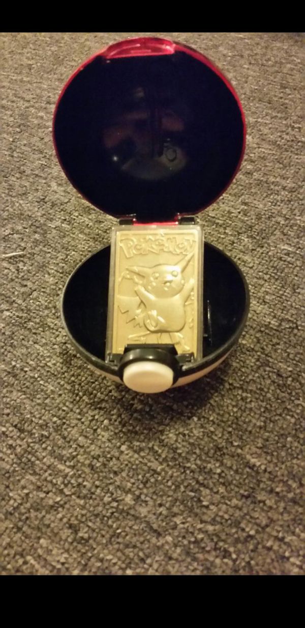 23 Karat Gold Plated Pokemon Pikachu Medallion For Sale In