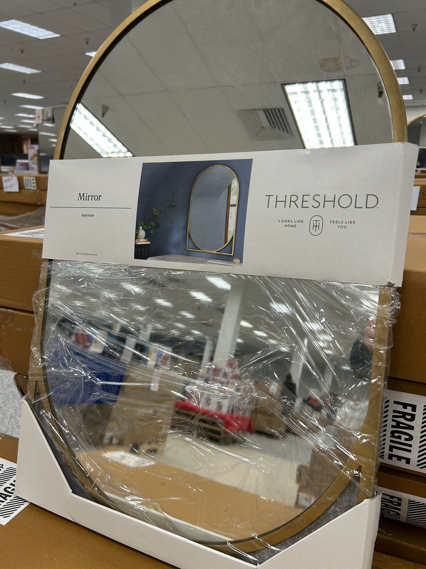 20” x 30” Gold mirror