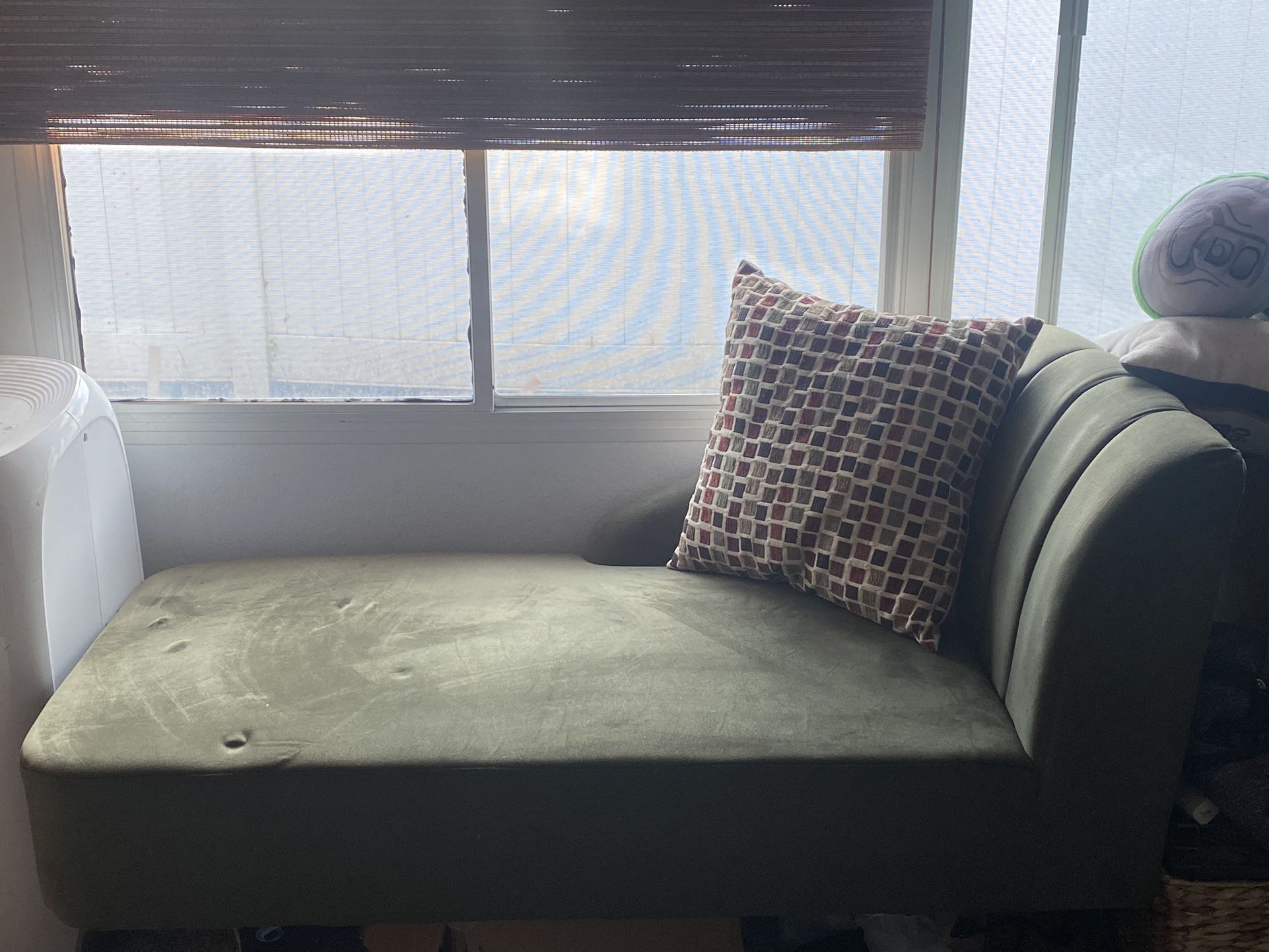 Small green window couch