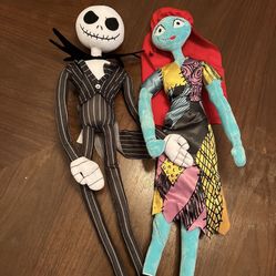 24 Inch Sally And Jack Skellington Plush