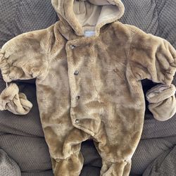 Baby Fleece Footed Jumpsuit Size 3-6M