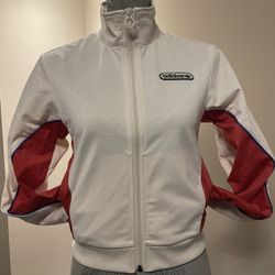 GENUINE ADIDAS Womens Tracksuit Top Ld99 Jacket UK 10 Medium White
