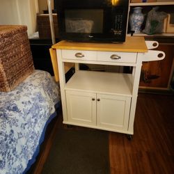 Microwave Cart With Microwave 