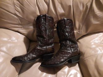 Lucchese men's ostrich boots
