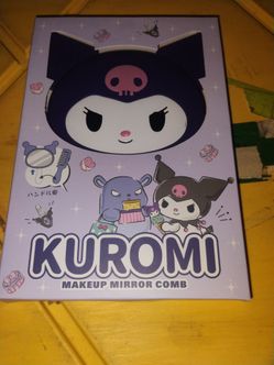 Kuromi makeup mirror comb