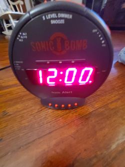 Sonic bomb alarm clock