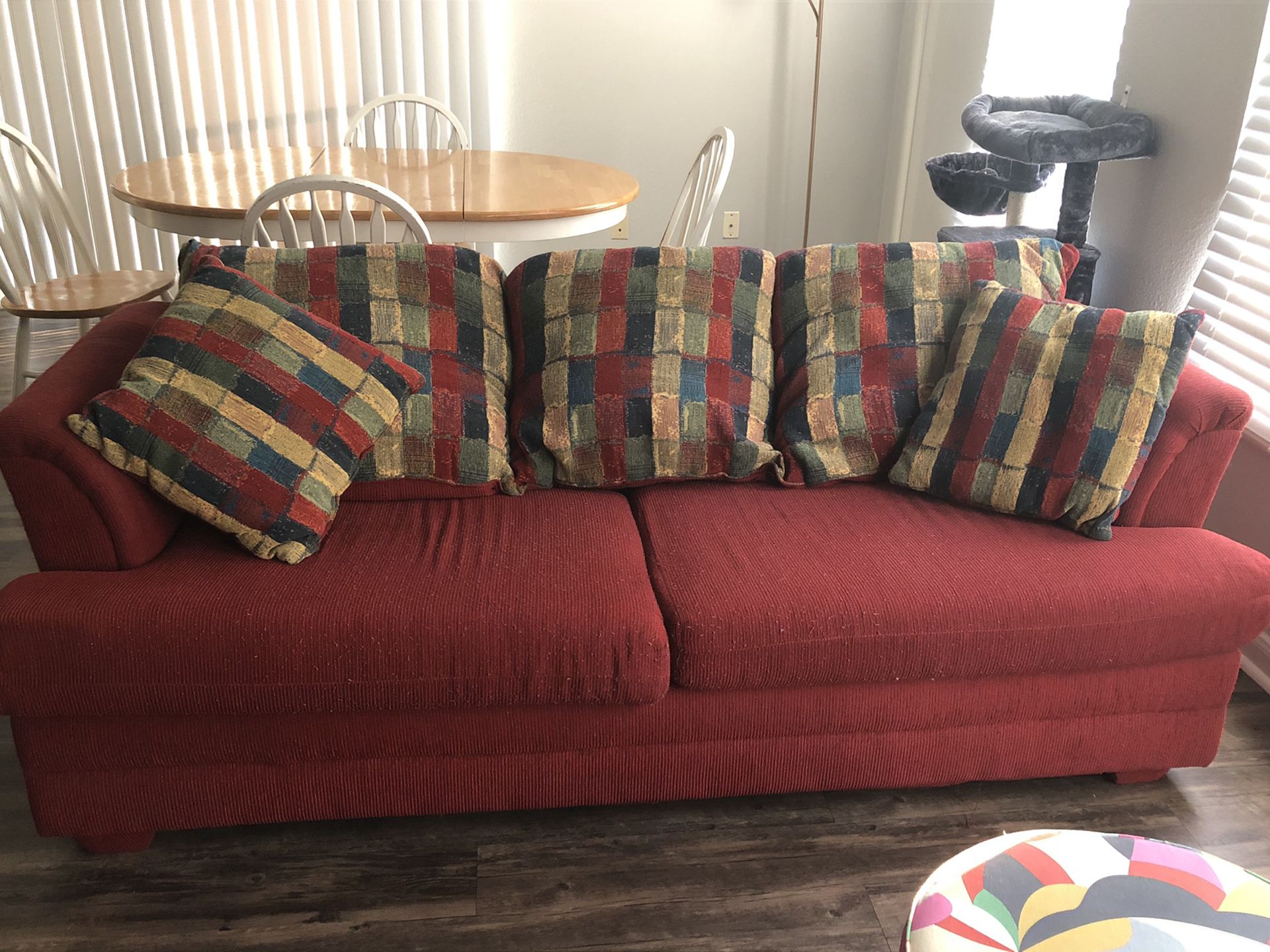 Red cloth sleeper/sofa