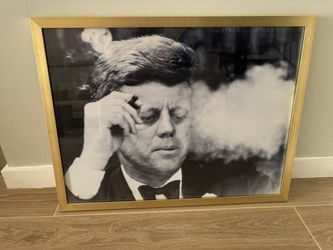 JFK Poster Art On Gold Frame